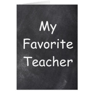 Favourite Teacher Chalkboard Design