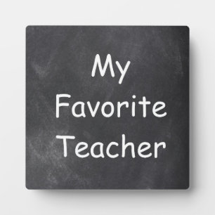 Favourite Teacher Chalkboard Design Gift Idea Plaque