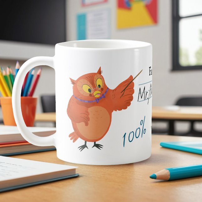 Favourite Teacher Personalise Owl Coffee Mug (Creator Uploaded)