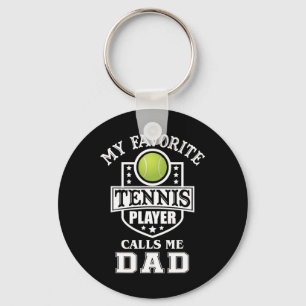 Favourite Tennis Player Calls Me Dad Matching Fath Key Ring