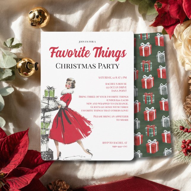 Favourite Things Christmas Party Invitation (Creator Uploaded)