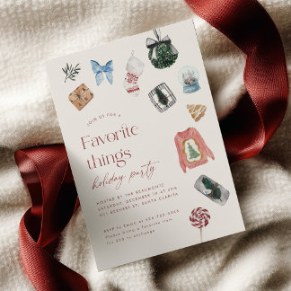 Favourite Things Christmas Party Invitation