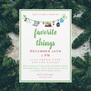 Favourite Things Christmas Party Ladies Night Invitation