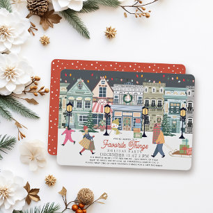 Favourite Things Christmas Town Holiday Party Invitation