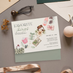Favourite Things Friend Gift Exchange Holiday Part Invitation