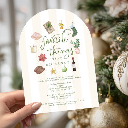 Favourite Things Gift Exchange Christmas Party Invitation