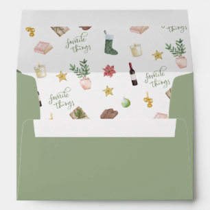 Favourite Things Gift Exchange Invitation Envelope