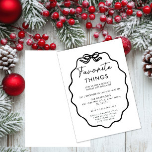 Favourite Things Holiday Party - Cute and Festive  Invitation