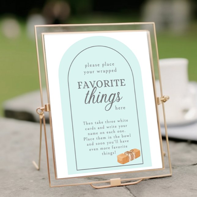 Favourite Things Party Instructions Sign (Creator Uploaded)
