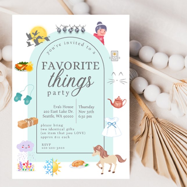Favourite Things Party Invitation (Creator Uploaded)