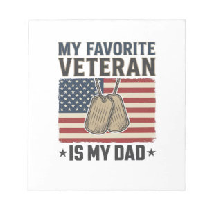 Favourite Veteran Dad Patriotic Dog Tags Design_1 Notepad