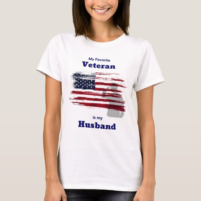 Favourite Veteran, Husband, T-Shirt (Front)