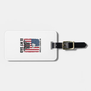 Favourite Veteran Is My Dad Patriotic Shirt Design Luggage Tag