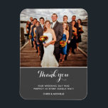 Favourite Wedding Photo Thank You Magnet<br><div class="desc">Share you favourite wedding photo with your wedding guests,  friends,  family and wedding party with these custom photo magnets! Say thank you with your own personal message.</div>