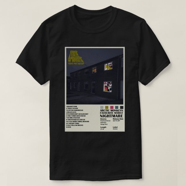 Favourite Worst Nightmare In A.M - Minimalist Albu T-Shirt (Design Front)
