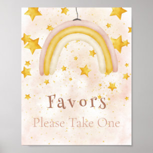 Favours Boho rainbow gold stars magic dust Poster