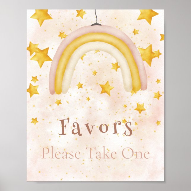 Favours Boho rainbow gold stars magic dust Poster (Front)