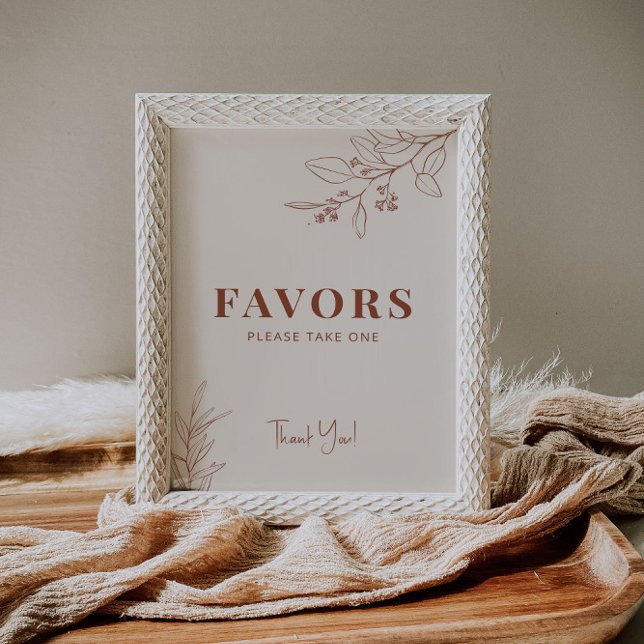 Favours Boho Wedding Sign  (Creator Uploaded)