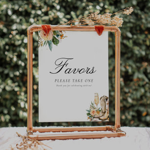 Favours Boots and Bubbly Bridal Shower Sign