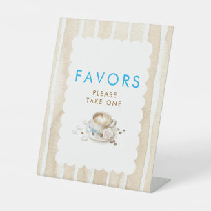 Favours Coffee Boy Baby Shower Table Sign