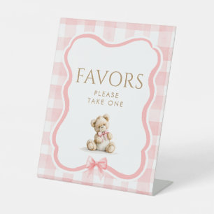 Favours Cute Teddy Bear Baby Shower Table Sign
