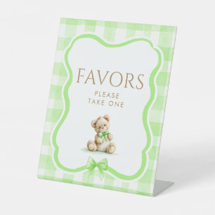 Favours Cute Teddy Bear Baby Shower Table Sign