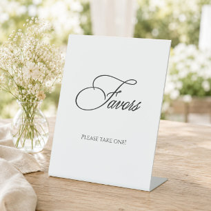 Favours Minimalist Bridal Shower Pedestal Sign