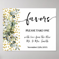 Favours Party Wedding Bridal Shower Eucalyptus Gol