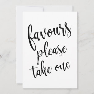Favours Please Take One Affordable Sign