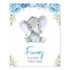 Favours Please Take One Elephant Baby Boy Shower