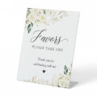 Favours Please Take One Gold Green White Floral
