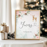 Favours please take one sign. Winter blush favours Poster<br><div class="desc">Favours deer please take one sign. Winter blush favours Poster
Matching items available.</div>