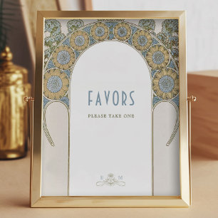 Favours Sign Guests Vintage Art Nouveau by Mucha