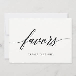 Favours Sign - Modern Script Invitation
