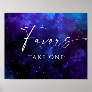 Favours Space Wedding Sign   Starry Night Galaxy