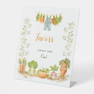 Favours Table Veggie Little Sprout Baby Shower Pedestal Sign