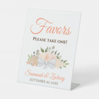 Favours Take One Coral Peach Roses Wedding
