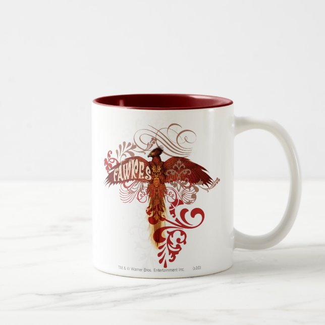 Fawkes Spread Wings Two-Tone Coffee Mug (Right)