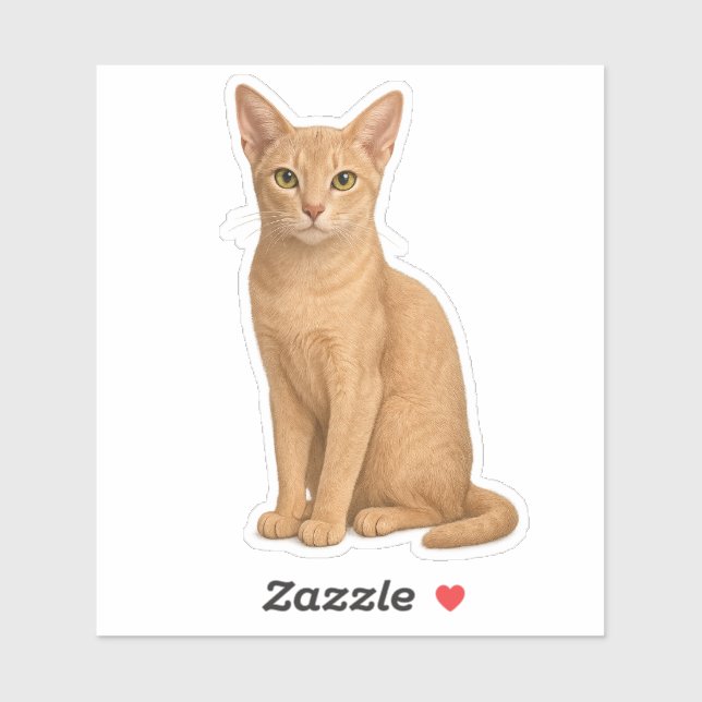 Fawn Abyssinian Sticker (Sheet)