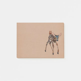 FAWN & AMBER OWL Post It Note
