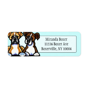 Fawn and Brindle Boxer Studio Aqua