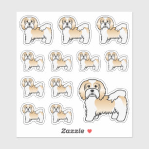 Fawn And White Havanese Cute Cartoon Dogs