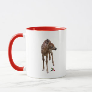 Fawn Baby Deer and Wintergreen Mug