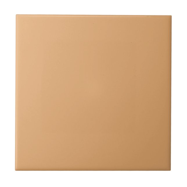 Fawn Beige Tan Brown Solid Color Tile (Front)