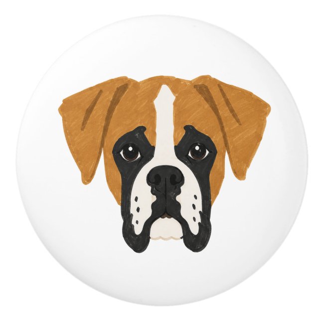 Fawn Boxer Knob (Front)