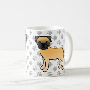 Fawn Bullmastiff Cute Cartoon Dog Coffee Mug