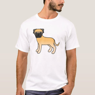 Fawn Bullmastiff Dog Design T-Shirt
