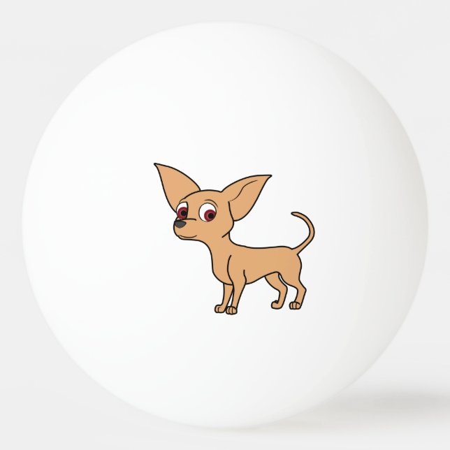 Fawn Chihuahua Ping Pong Ball (Front)