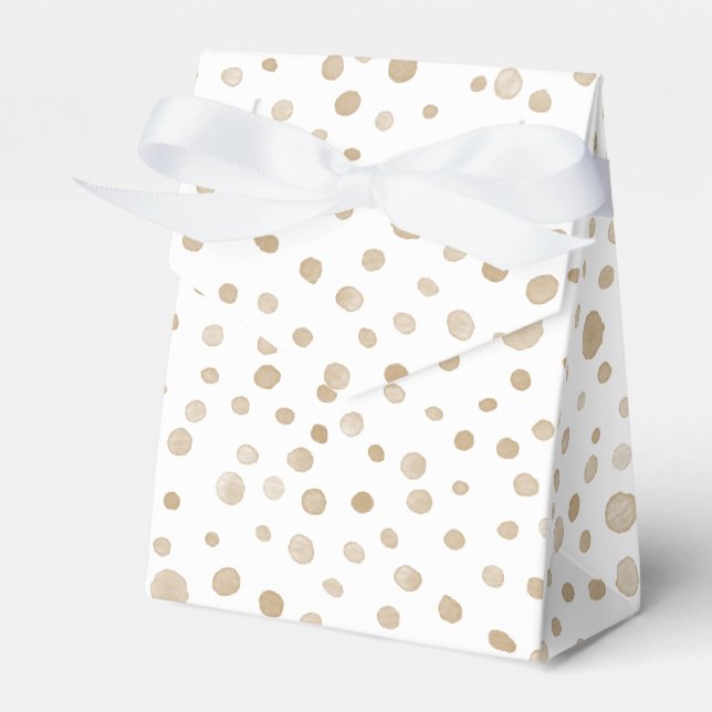 Fawn Confetti Watercolor Dots Favour Box (Front Side)