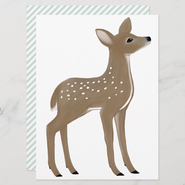 Fawn, cut out invitation (Front/Back)